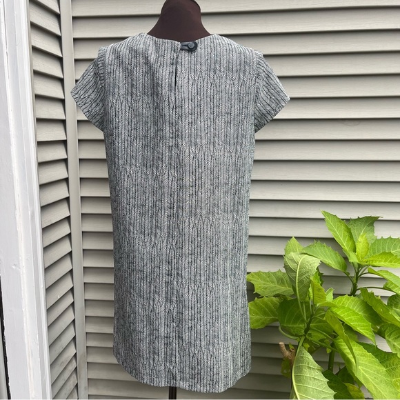 EUC Zara Basic collection neutrals pattern short sleeve mini dress - Picture 2 of 9